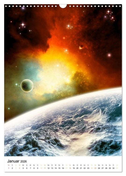 Produktbild: Galaxien und Nebulare (Wandkalender 2026 DIN A3 hoch), CALVENDO Monatskalender