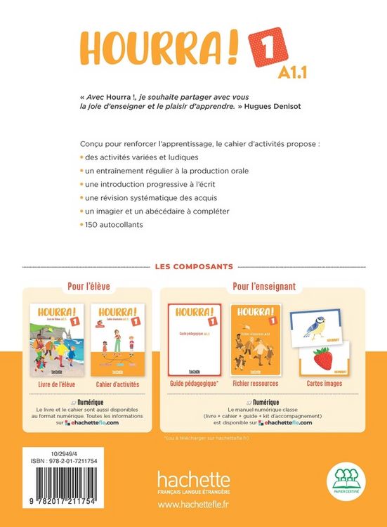 Produktbild: Hourra ! 1 - Cahier d'activites