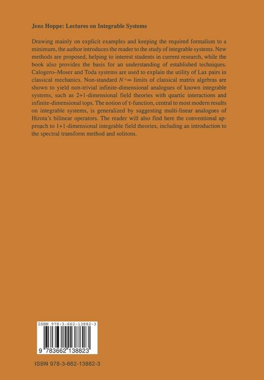 Produktbild: Lectures on Integrable Systems