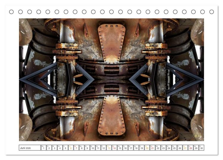 Produktbild: Faszination Spiegelung - Industrie und Technik (Tischkalender 2026 DIN A5 quer), CALVENDO Monatskalender