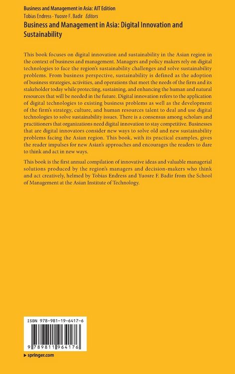 Produktbild: Business and Management in Asia: Digital Innovation and Sustainability