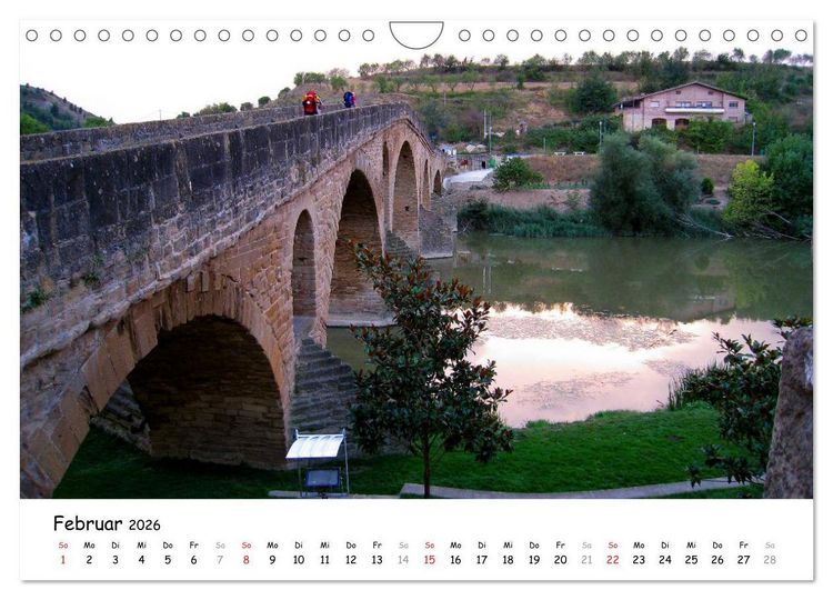 Produktbild: Jakobsweg - Camino Frances (Wandkalender 2026 DIN A4 quer), CALVENDO Monatskalender