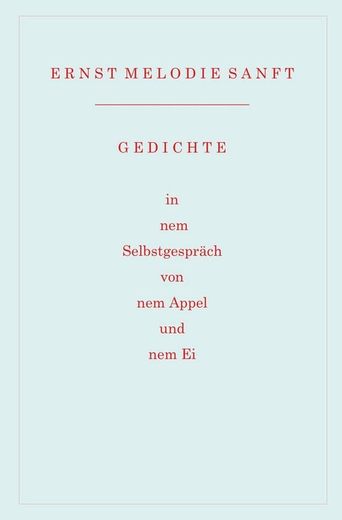 Produktbild: Gedichte in nem Selbstgespr&auml;ch von nem Appel und nem Ei