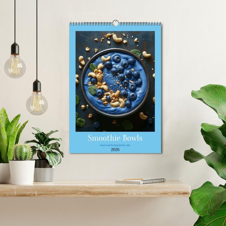 Produktbild: Smoothie Bowls - frisch und fruchtig durchs Jahr (Wandkalender 2026 DIN A3 hoch), CALVENDO Monatskalender