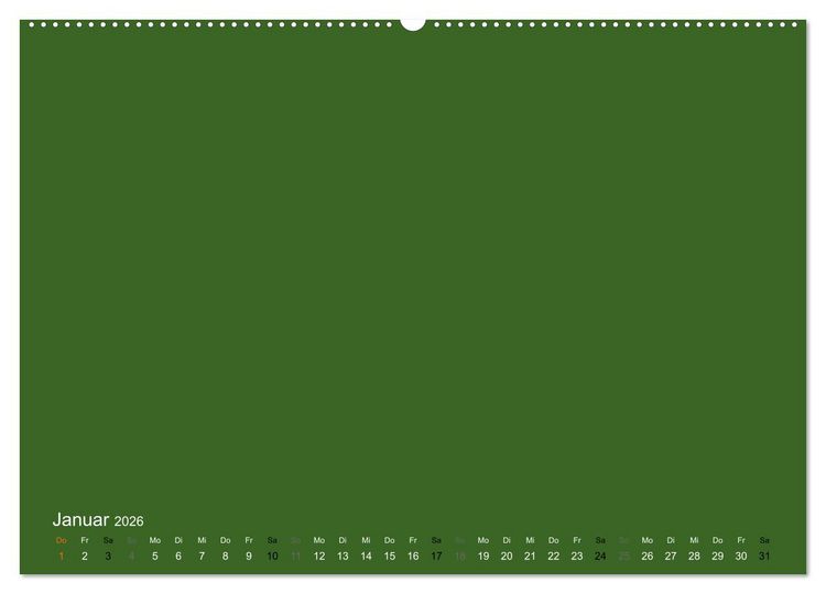 Produktbild: Bastelkalender - dunkel Gr&uuml;n (Wandkalender 2026 DIN A2 quer), CALVENDO Monatskalender