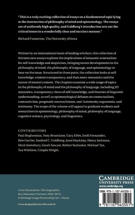 Produktbild: Externalism, Self-Knowledge, and Skepticism