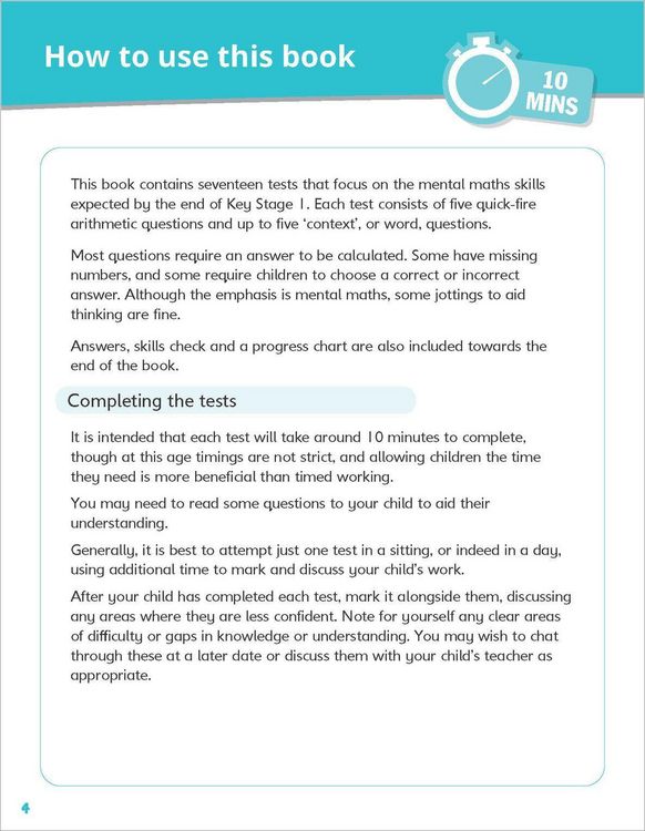 Produktbild: Mental Maths 10-Minute Tests Ages 5-7