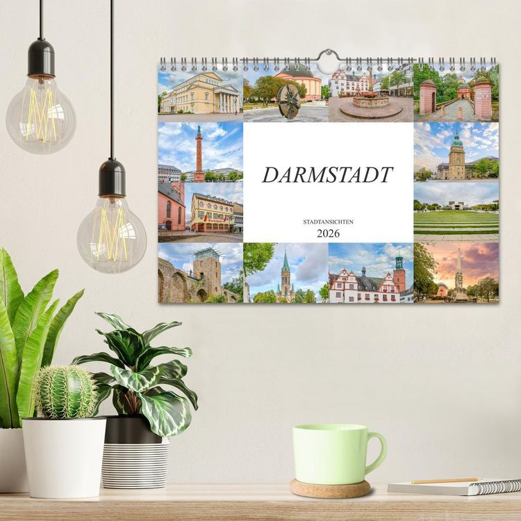Produktbild: Darmstadt Stadtansichten (Wandkalender 2026 DIN A4 quer), CALVENDO Monatskalender