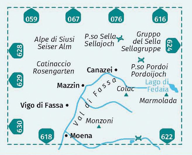 Produktbild: KOMPASS Wanderkarte 686 Val di Fassa, Marmolada, Gruppo del