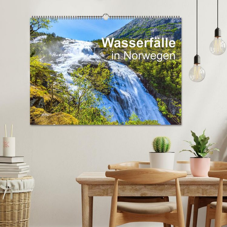 Produktbild: Wasserf&auml;lle in Norwegen (Wandkalender 2026 DIN A2 quer), CALVENDO Monatskalender