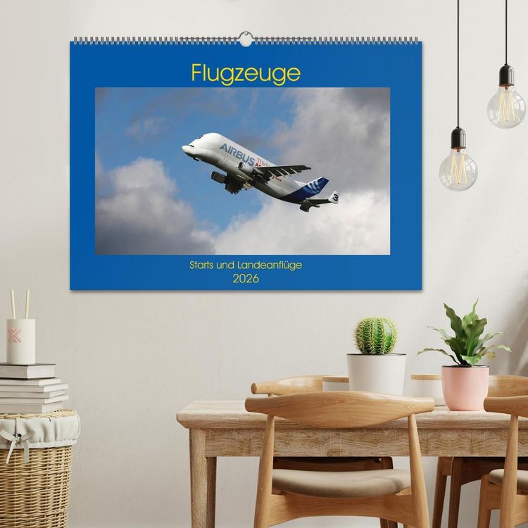 Produktbild: Flugzeuge - Starts und Landeanfl&uuml;ge (Wandkalender 2026 DIN A2 quer), CALVENDO Monatskalender