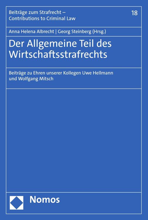 Produktbild: Der Allgemeine Teil des Wirtschaftsstrafrechts