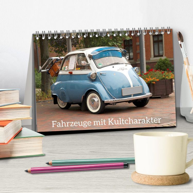 Produktbild: Fahrzeuge mit Kultcharakter (Tischkalender 2026 DIN A5 quer), CALVENDO Monatskalender