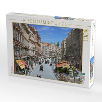 Produktbild: CALVENDO Puzzle Wien - Graben um 1900 | 1000 Teile Lege-Gr&ouml;&szlig;e 64x48cm Foto-Puzzle f&uuml;r gl&uuml;ckliche Stunden
