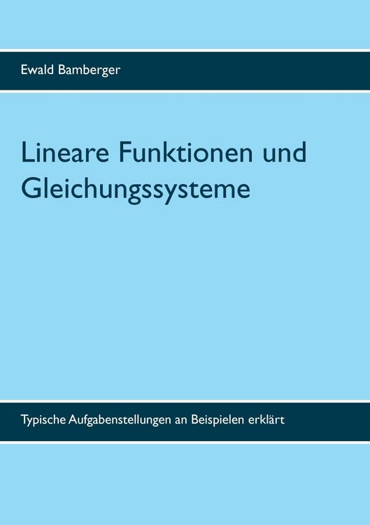 Produktbild: Lineare Funktionen und Gleichungssysteme