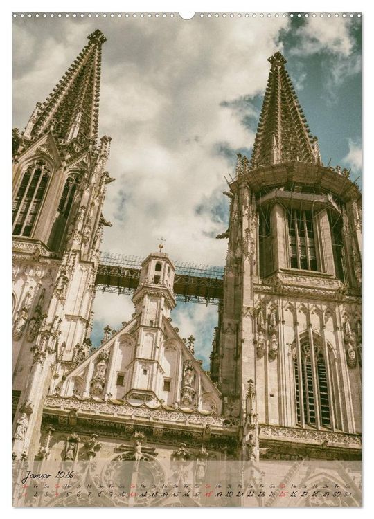 Produktbild: Regensburg - Charme der Altstadt (Wandkalender 2026 DIN A2 hoch), CALVENDO Monatskalender