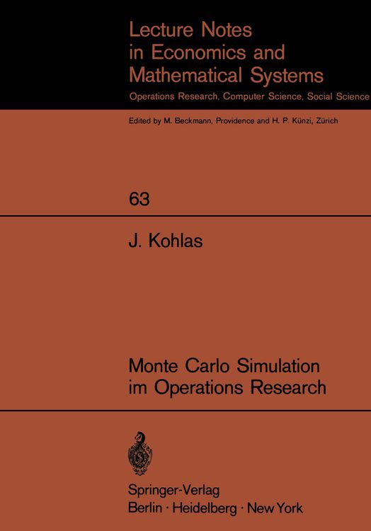 Produktbild: Monte Carlo Simulation im Operations Research