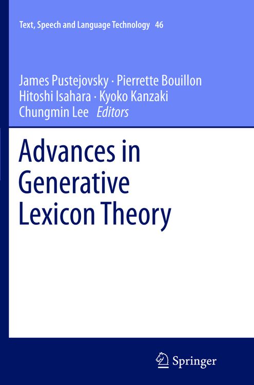 Produktbild: Advances in Generative Lexicon Theory