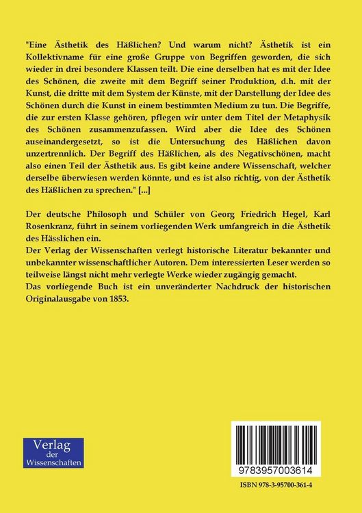 Produktbild: &Auml;sthetik des H&auml;&szlig;lichen