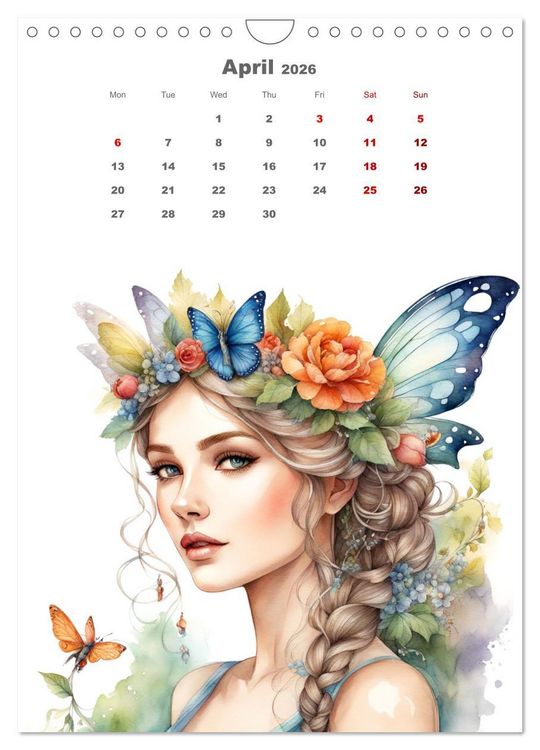 Produktbild: The fairies (Wall Calendar 2026 DIN A4 portrait), CALVENDO 12 Month Wall Calendar