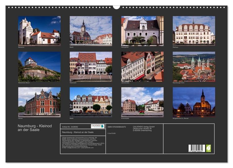 Produktbild: Naumburg - Kleinod an der Saale (Wandkalender 2027 DIN A2 quer), CALVENDO Monatskalender