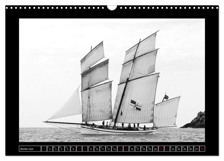 Produktbild: Voiles anciennes (Calendrier mural 2026 DIN A3 vertical), CALVENDO calendrier mensuel