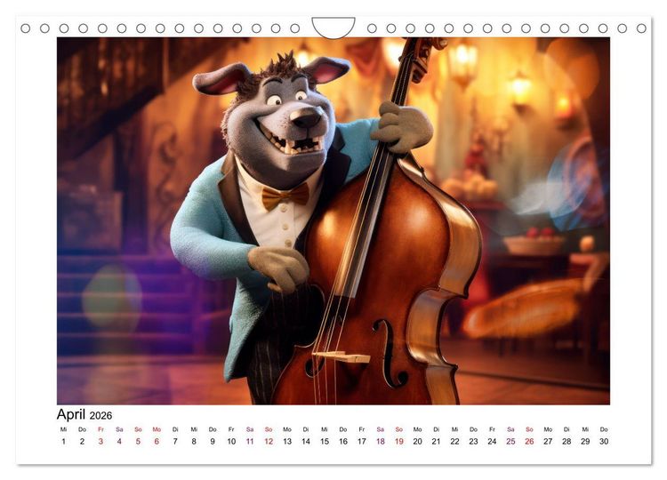 Produktbild: CatDogBand (Wandkalender 2026 DIN A4 quer), CALVENDO Monatskalender