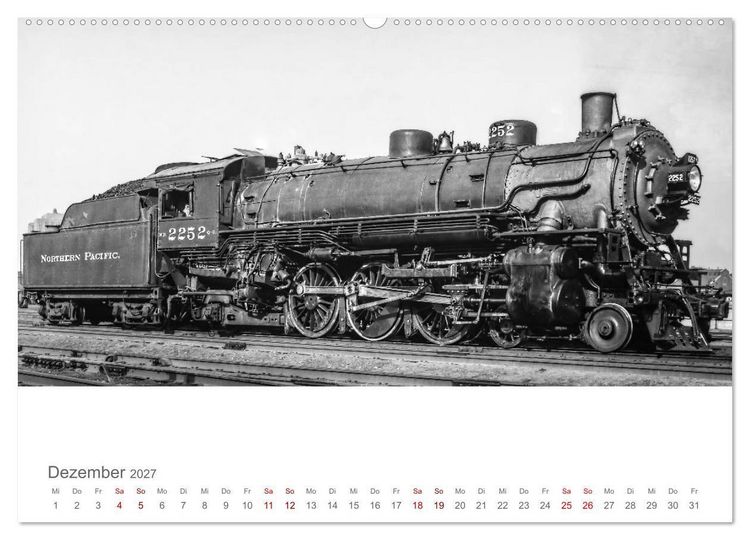 Produktbild: US-Dampflokomotiven (hochwertiger Premium Wandkalender 2027 DIN A2 quer), Kunstdruck in Hochglanz