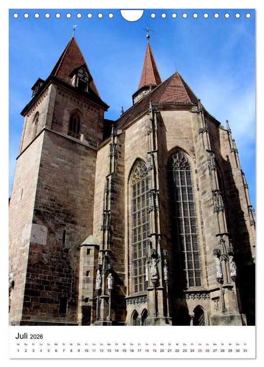 Produktbild: Ansbach - Die Markgrafenstadt an der Rezat (Wandkalender 2026 DIN A4 hoch), CALVENDO Monatskalender