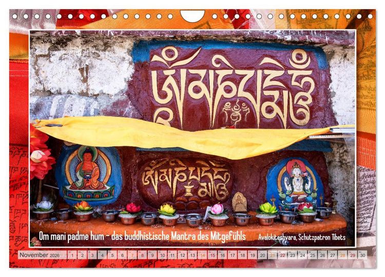 Produktbild: Farben Tibets (Wandkalender 2026 DIN A4 quer), CALVENDO Monatskalender