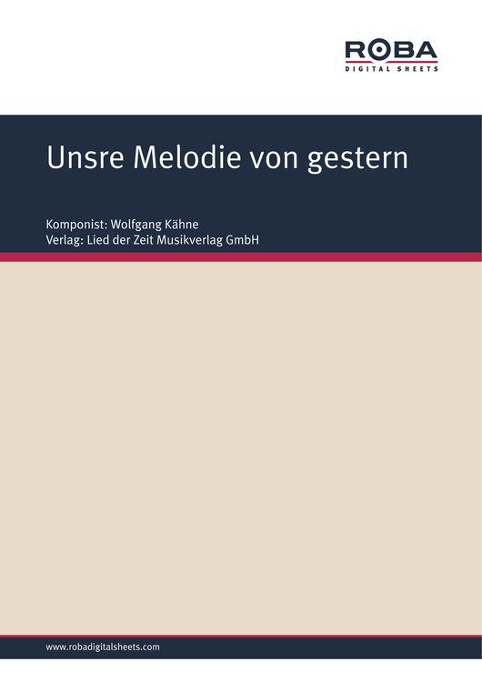 Produktbild: Unsre Melodie von gestern