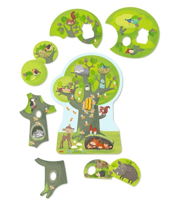 Produktbild: HABA 1306939001 - Holzpuzzle Waldtiere, Schichtenpuzzle mit 3 Ebenen