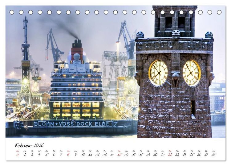 Produktbild: Mit Hamburg durchs Jahr 2026 (Tischkalender 2026 DIN A5 quer), CALVENDO Monatskalender