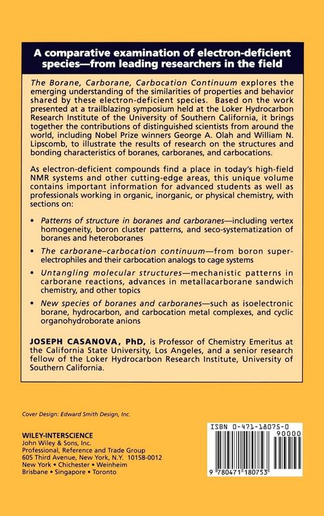 Produktbild: The Borane, Carborane, Carbocation Continuum