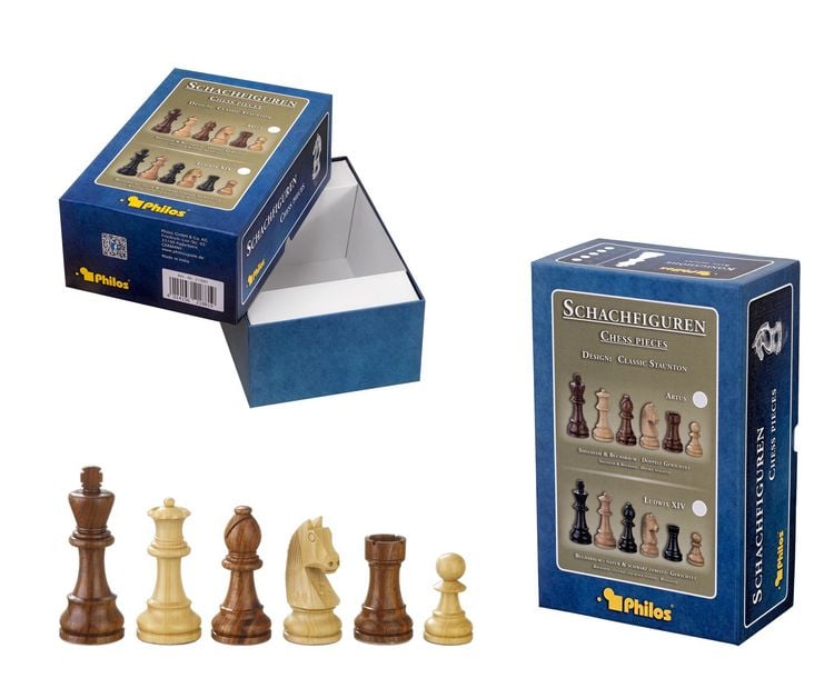 Produktbild: Schachfiguren Artus, K&ouml;nigsh&ouml;he 110 mm, gewichtet, in Setup Box
