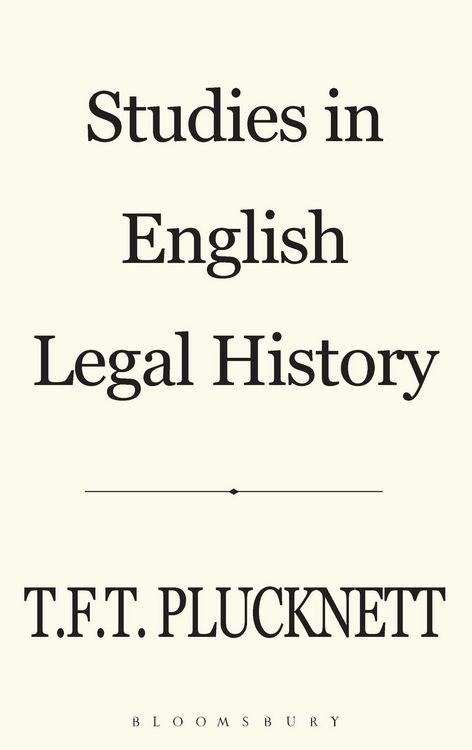 Produktbild: Studies in English Legal History