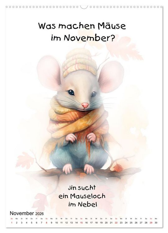 Produktbild: Die M&auml;usebande (hochwertiger Premium Wandkalender 2026 DIN A2 hoch), Kunstdruck in Hochglanz