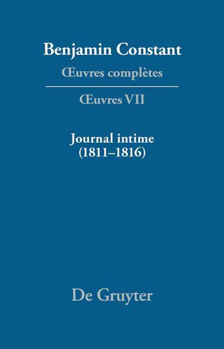 Produktbild: Journal intime (1811-1816). Carnet. Livres de d&eacute;penses