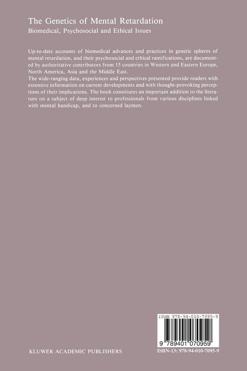 Produktbild: The Genetics of Mental Retardation