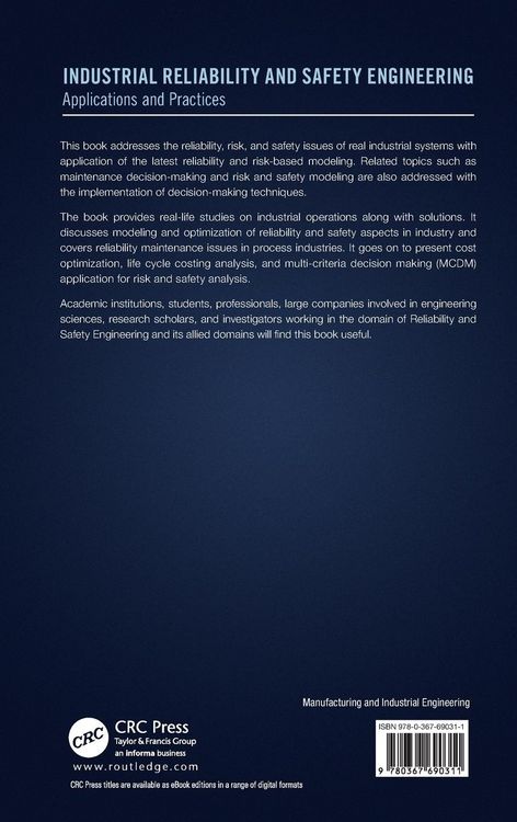 Produktbild: Industrial Reliability and Safety Engineering