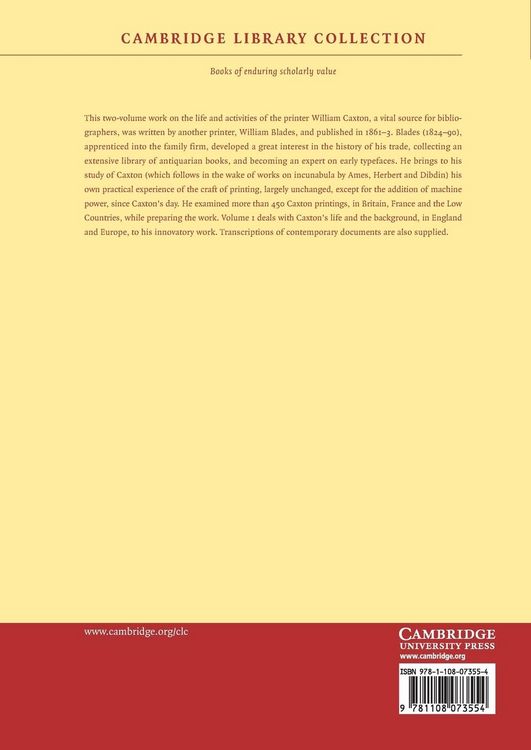 Produktbild: The Life and Typography of William Caxton, England's First Printer