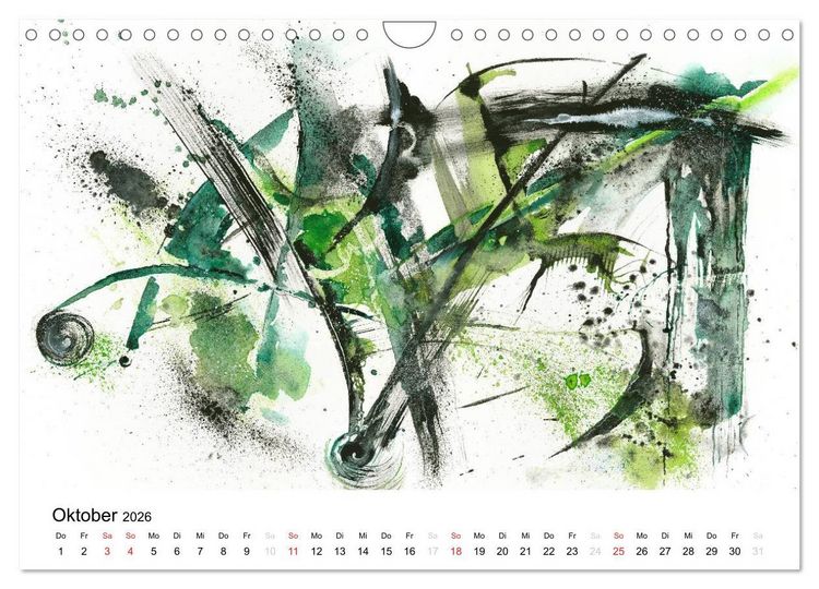 Produktbild: Abstrakte Aquarelle (Wandkalender 2026 DIN A4 quer), CALVENDO Monatskalender