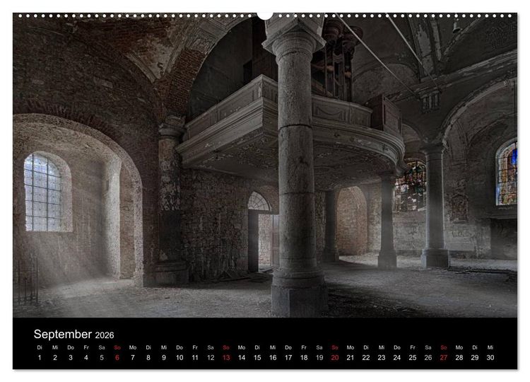 Produktbild: Geheimnisvolle Orte - Lost Places (Wandkalender 2026 DIN A2 quer), CALVENDO Monatskalender