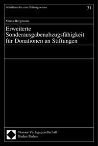 Produktbild: Erweiterte Sonderausgabenabzugsf&auml;higkeit f&uuml;r Donationen an Stiftungen