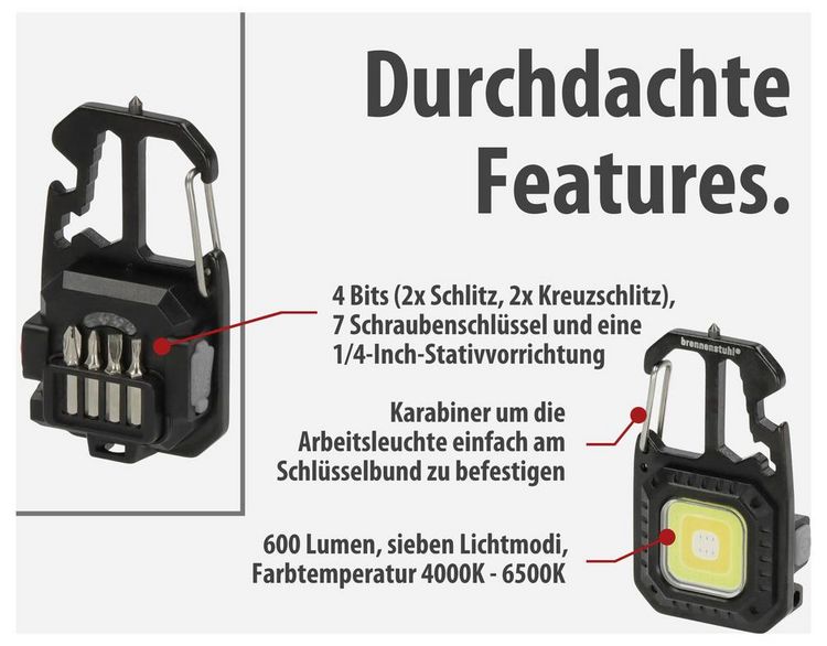 Produktbild: Brennenstuhl MTL 600A LED Taschenlampe akkubetrieben 600lm 1.5h 50g