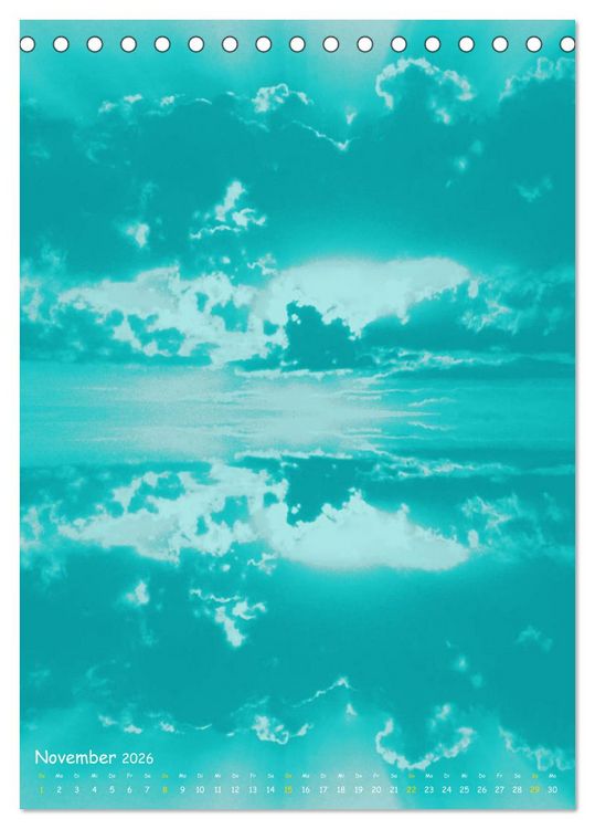 Produktbild: Aquarelle am Himmel (Tischkalender 2026 DIN A5 hoch), CALVENDO Monatskalender
