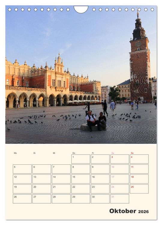 Produktbild: Wundersch&ouml;nes Krakau (Wandkalender 2026 DIN A4 hoch), CALVENDO Monatskalender