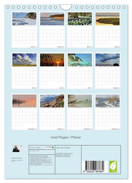 Produktbild: Insel R&uuml;gen / Planer (Wandkalender 2026 DIN A4 hoch), CALVENDO Monatskalender