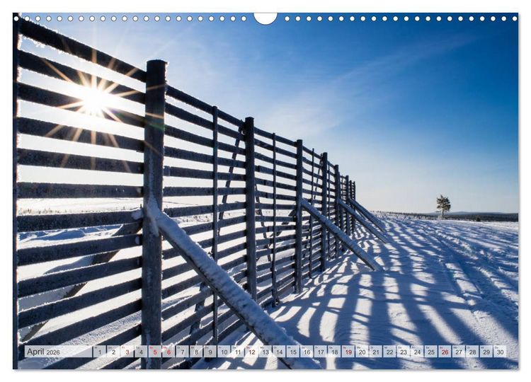Produktbild: Lappland - Winterwandern Impressionen (Wandkalender 2026 DIN A3 quer), CALVENDO Monatskalender