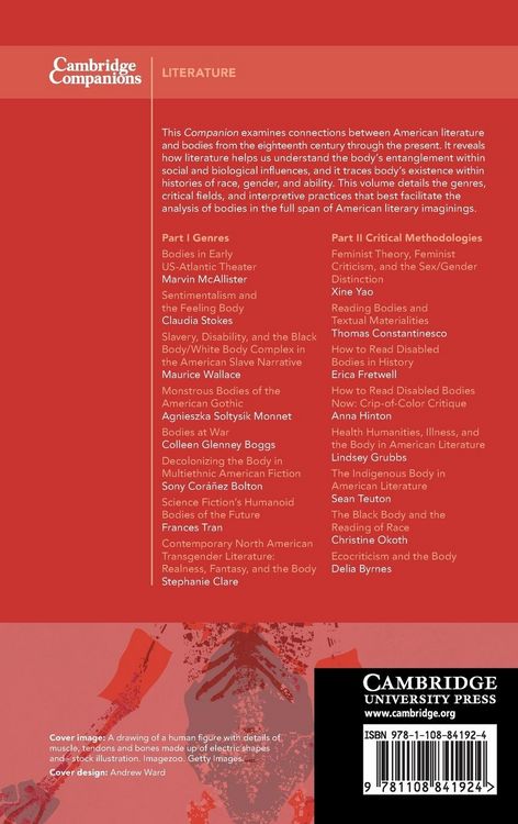 Produktbild: The Cambridge Companion to American Literature and the Body